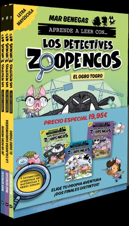 PACK APRENDER A LEER CON... ¡LOS DETECTIVES ZOOPENCOS! 7, 8 Y 9: EN LETRA MAYÚSC