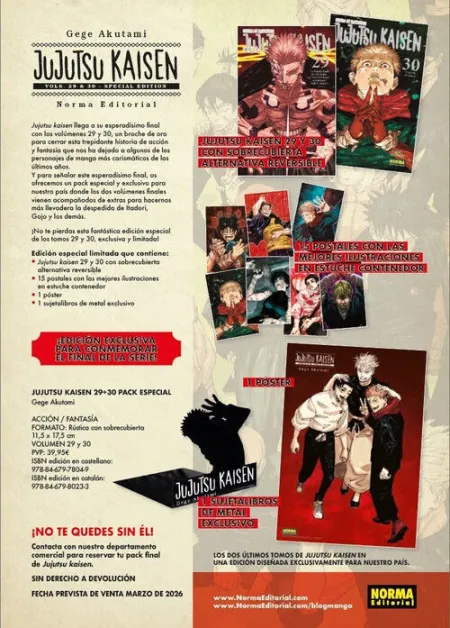 JUJUTSU KAISEN 29+30 PACK ESPECIAL