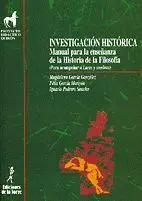 INVESTIGACIÓN HISTÓRICA. MANUAL PARA LA ENSEÑANZA DE LA HISTORIA DE LA FILOSOFÍA